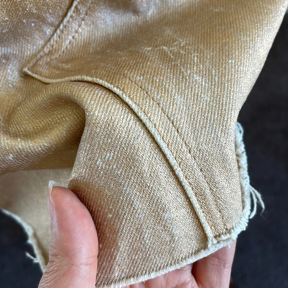 💛GLASSONS gold finish denim mini skirt - Picture 4 of 10